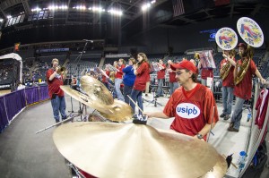 USI Pep Band shows school spirit at practice.