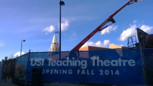 Construction of USI's teaching theatre is ongoing and expected to be completed in Fall 2014.