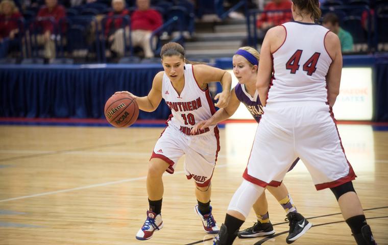 Sophomore Tanner Marcum leads the Eagles during the Thanksgiving Classic.